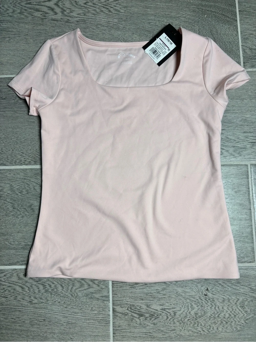 art class Peach Short-Sleeve Square-Neck Tee